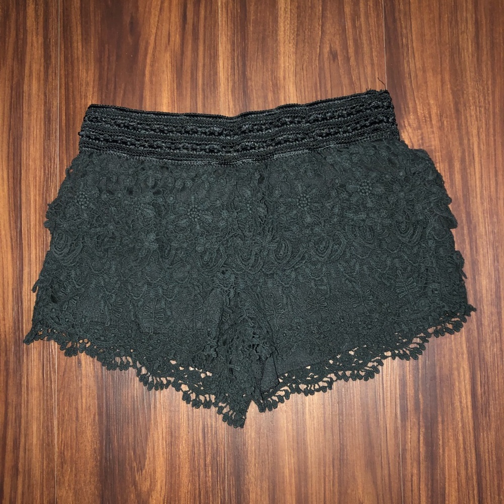 Black Lace Shorts